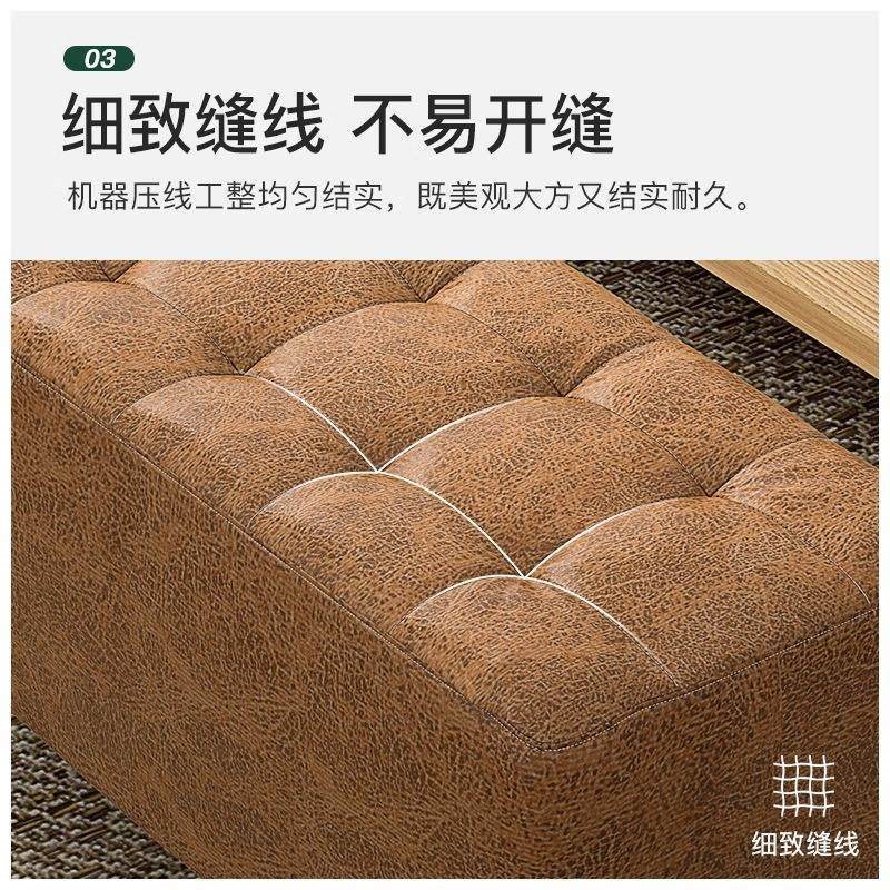 入户进门换鞋凳家用门口s轻奢软包长条凳实木服装店试衣间沙发凳