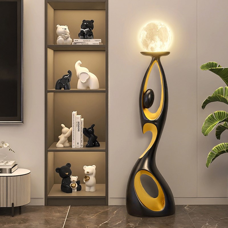 大型落地灯客厅电视柜旁艺术摆件轻E奢高级家居装饰品乔迁新居礼