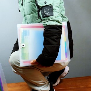 A4文件夹大容量风琴夹多层学生试卷袋便携M式办公档案资料夹可立