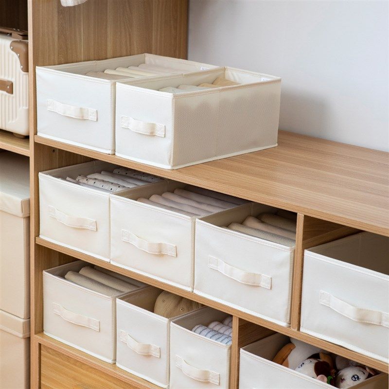 收纳箱家用布艺衣k柜衣物裤子收纳盒衣服整理箱可折叠储物箱子35c