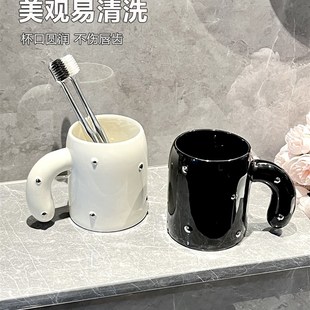 卡通仙人掌d陶瓷漱口杯家用情侣高颜值牙刷杯卫生间牙具牙缸置物