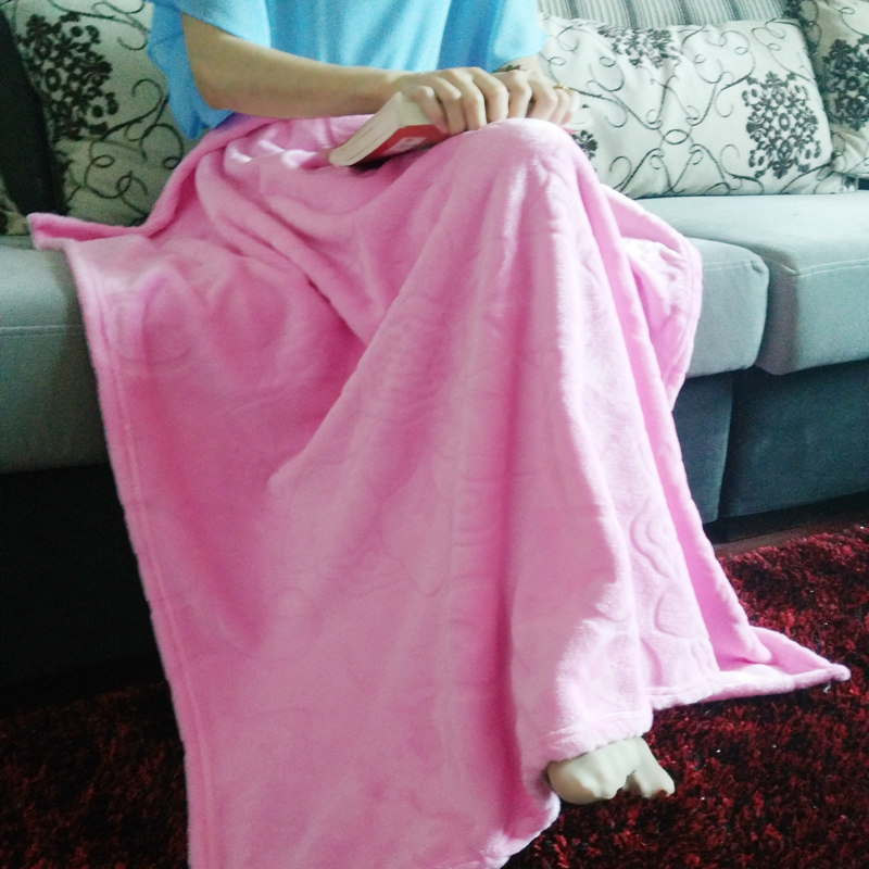 夏季办公室午f睡休闲毯子纯色法兰绒学生儿童空调盖毯珊瑚绒小毛