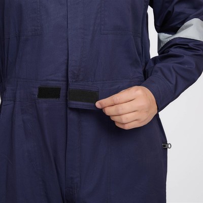 纯棉连体工作服船员防静电劳保服造C船海员修车船厂耐磨可定制印