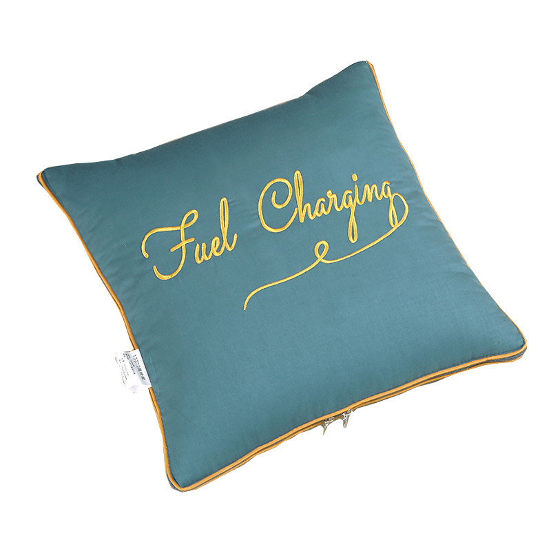 纯棉抱枕被子两用四季通用汽车用高D档折叠靠枕头午休毯子二合一