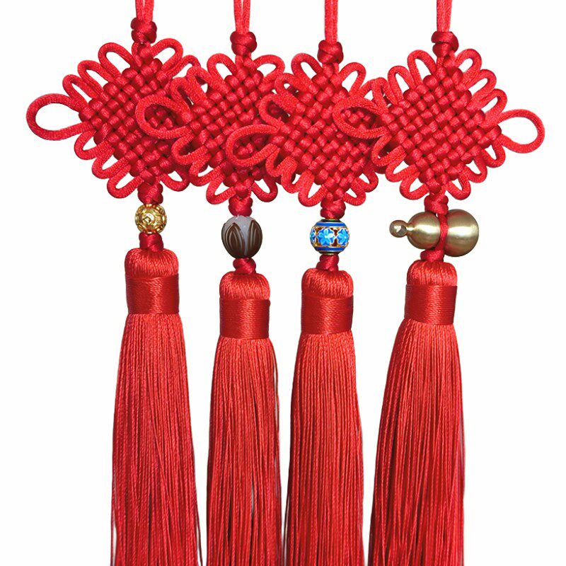 葫芦丝中国结挂件小号红色剑穗福字配F饰新年装饰树上挂饰灯笼宫