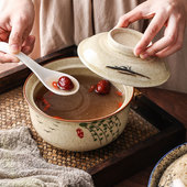 家用耐高温陶瓷熟油油泼r辣子辣椒油罐油碗带盖罐子放盐装 猪油罐