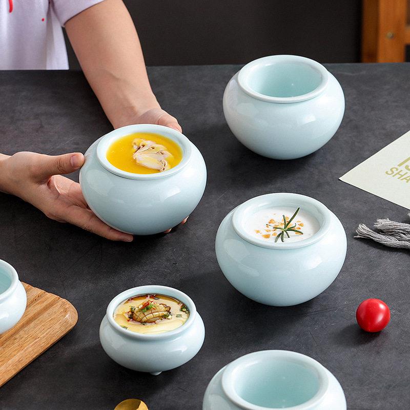 甜品盅牛奶干冰酸奶碗容器加热汤子陶瓷餐具意境菜分子料理餐厅