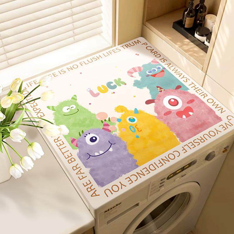 滚筒洗衣机盖垫防尘垫烘干机防晒罩垫冰箱顶防尘盖布台面吸水垫子