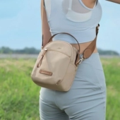 莱夫时尚 松果斜挎包女士新款 登山包牛津帆布妈妈包通勤单肩手机包