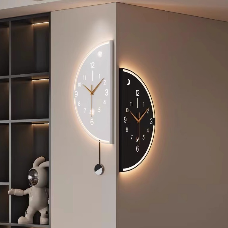 双面挂钟2025新款钟表挂钟客厅新款家用摆件简约高级感简约现代
