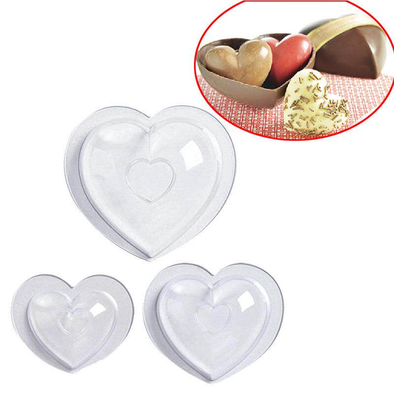 3件套心形巧克力模具模型 爱心巧克力手工制作DIY烘焙工具套装