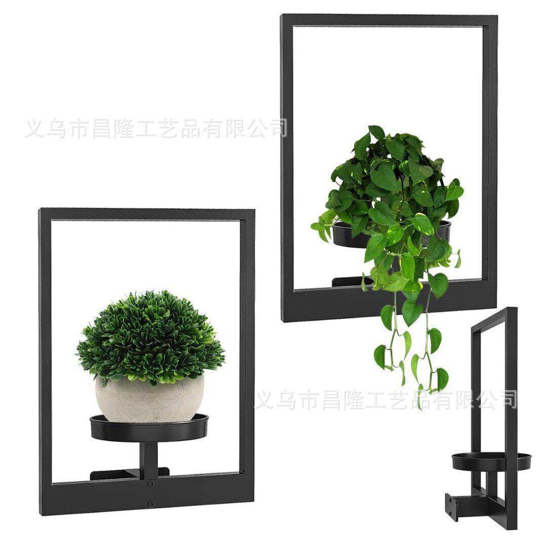 跨境植物架壁挂式花盆室内室外花架墙壁装饰花卉展示架置物架摆件