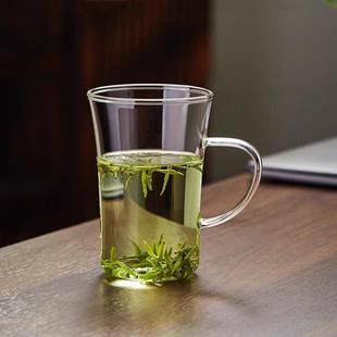 家用加厚高硼硅玻璃杯喝水杯带把办公室泡茶杯绿茶杯礼品杯牛奶杯
