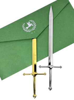 现货欧式宝剑开信刀金属拆信刀复古办公拆信封工具Letter Opener