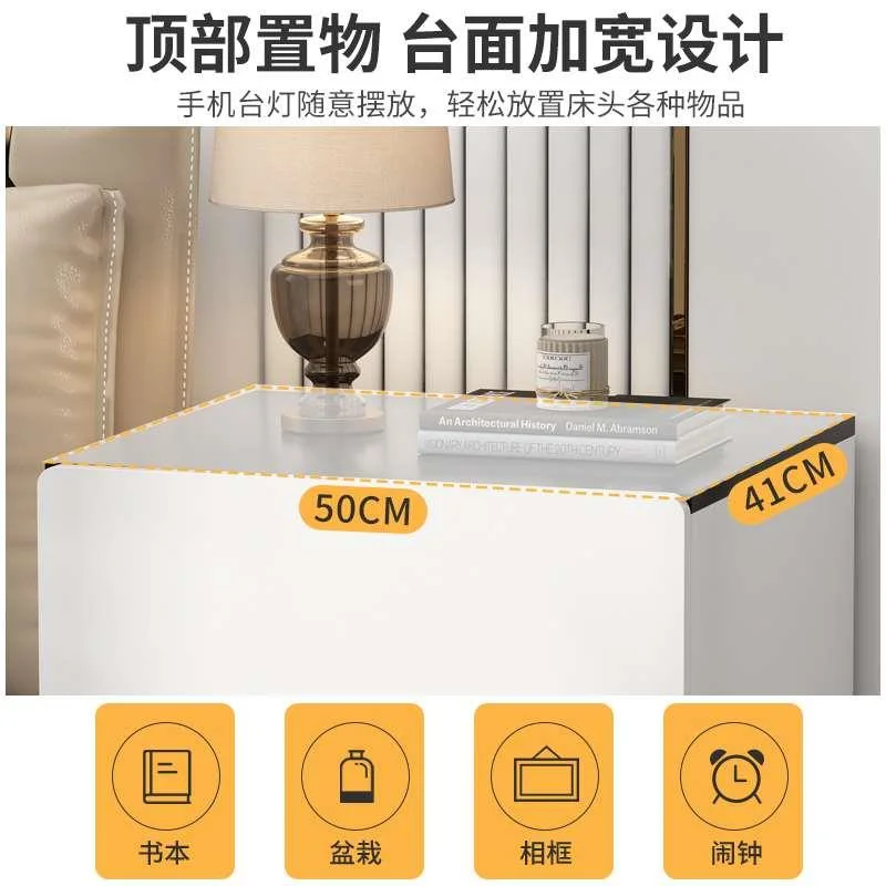 床头柜简约现代轻奢卧室小型边收迷你简易柜纳储物柜子床头置新品