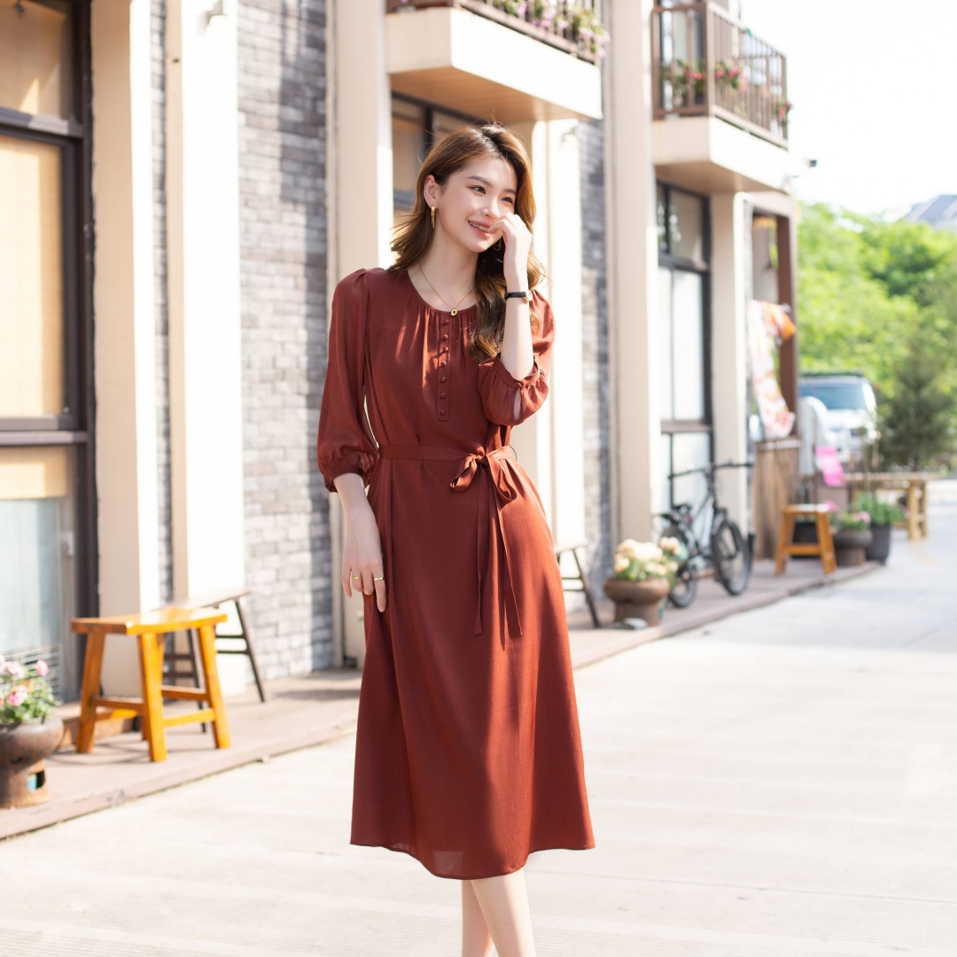 夏季宴会结婚连衣裙女紫色轻奢