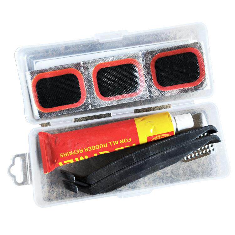 自行车补胎工具套装 补胎盒含胶水撬棒胶片 补胎挫撬棒工具套装