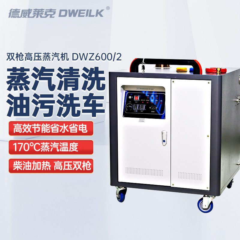德威莱克DWZ600/2高压蒸汽清洗机工业 高温蒸汽洗车机器设备厂家