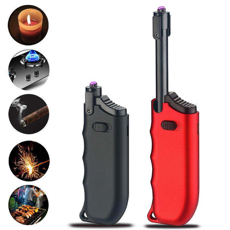 USB Plasma Rechargeable Lighter Telescopic Kitchen Camping - 实物图