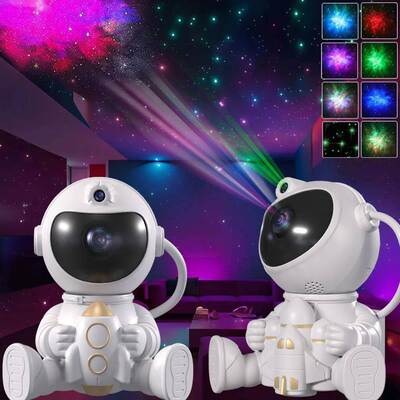 Rocket Astronaut LED Star Galaxies Projector Night Light Sta