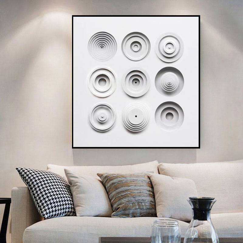 现代简约立体实物画酒店工程样板间挂画艺术壁画玄关客厅装饰画图片