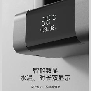 家用浴室卫浴增压沐浴器 跨境多功能恒温数显置物架淋浴花洒套装