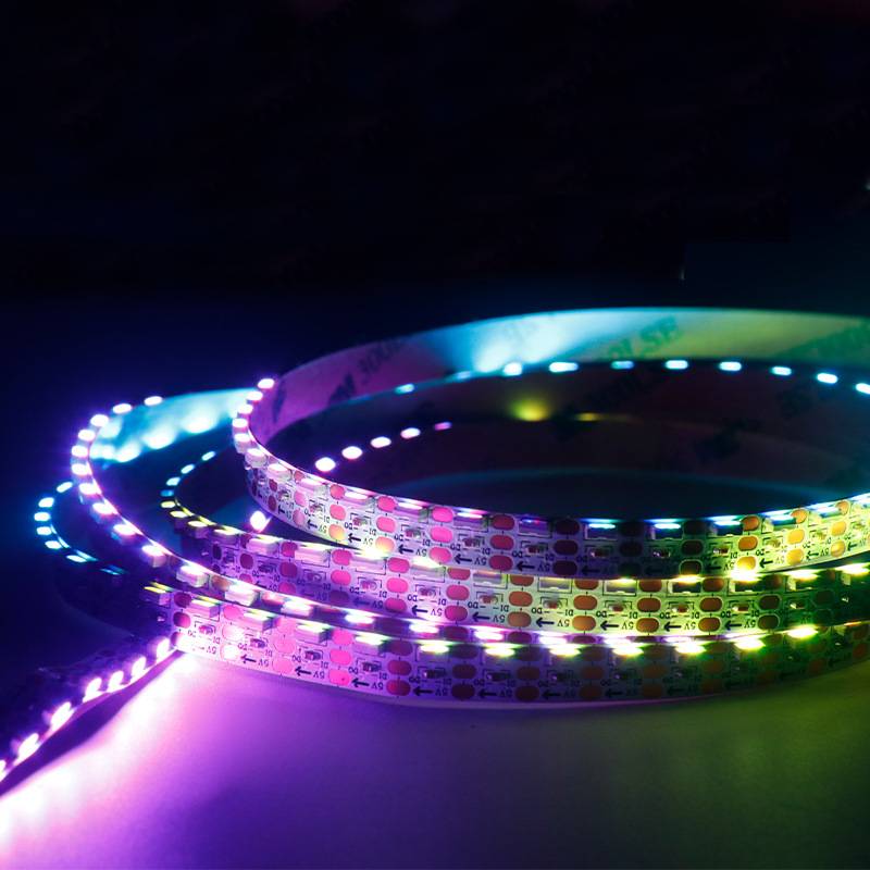 侧发光幻彩灯带WS2812B-40205V汽车氛围灯音乐声控可编程柔性X20