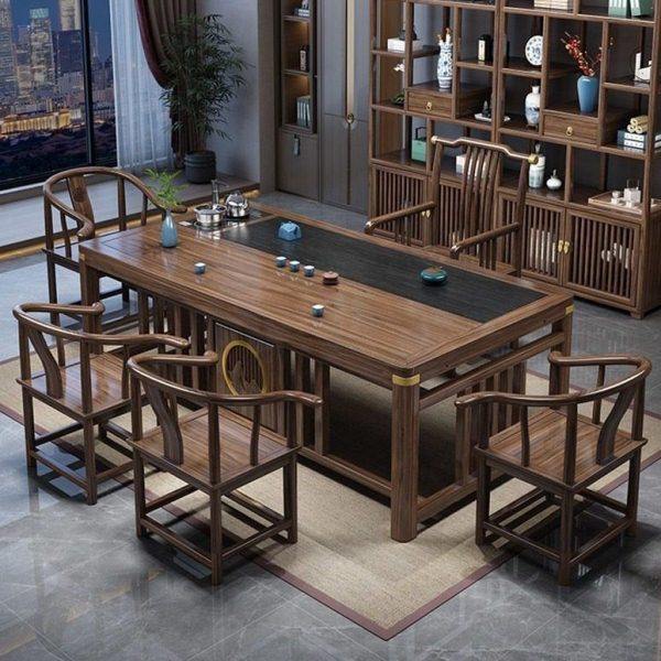 新中式茶桌椅组合实木茶桌茶台家用公阳台一体功夫泡茶几一整套,商业/办公家具,茶台/茶桌,淘宝优惠券,粉丝福利购,淘宝优惠卷