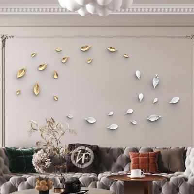 现沙发背景墙饰餐厅玄关艺术树脂墙面装饰品挂件样板间树叶壁饰,家居饰品,壁饰,淘宝优惠券,粉丝福利购,淘宝优惠卷