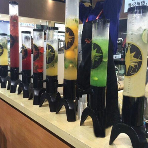 爆款发光冰桶酒炮青岛扎啤机1.5L塑料啤酒桶酒柱饮料桶自助餐