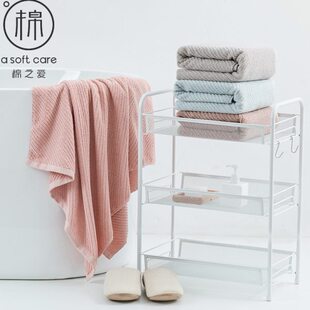 纯棉中士女士成人浴巾 32股浴巾 简约斜纹素色浴巾 70*140