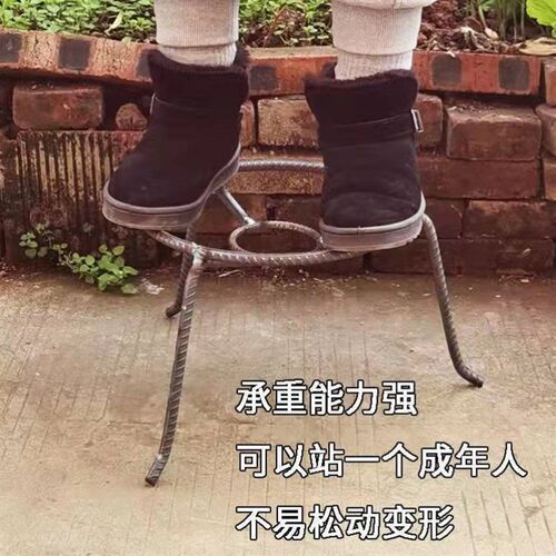 外出火盆三脚架柴火三角架架w锅架家用圆形老式火炉锅炉生铁支架