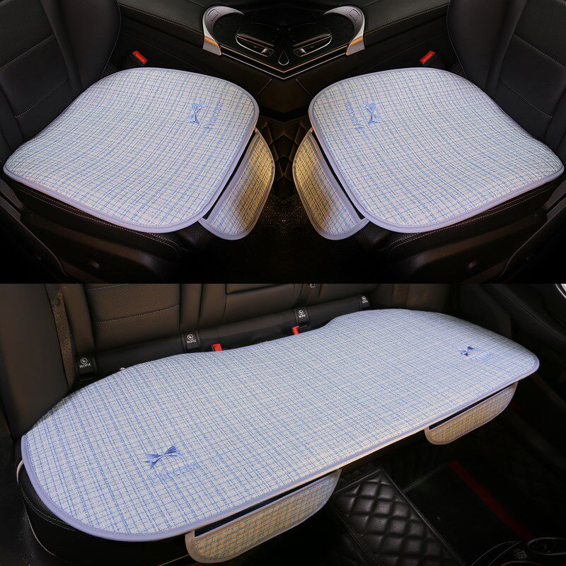 卡通汽车坐垫单片夏季透气女士无C靠背三件套四季通用后排座垫座