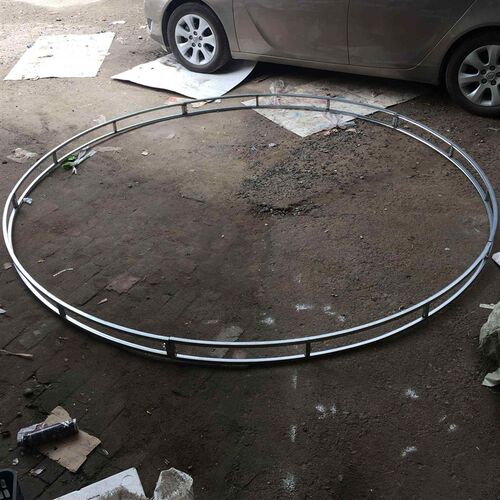 新款婚庆圆形铁艺吊顶拱门桁架造型绢花架子酒Q店婚礼布置装饰道