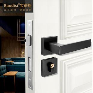 静音实心卧室室内门锁家用木 折扣价 通用型房门分体执手锁美式