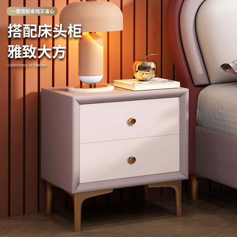 设计师款儿童床软包床女孩卧室1.2m公主床意式轻奢气动储物单人床