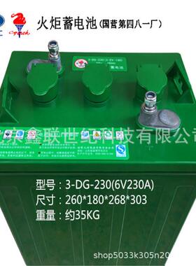 火炬蓄电池6V-240AH/观光车扫地机蓄电池3-DG-240(3-EV-200)
