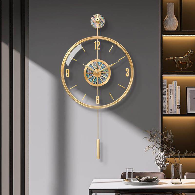 。现代轻奢挂钟2024新款客厅家用大气钟表时尚创意挂表简约挂墙时