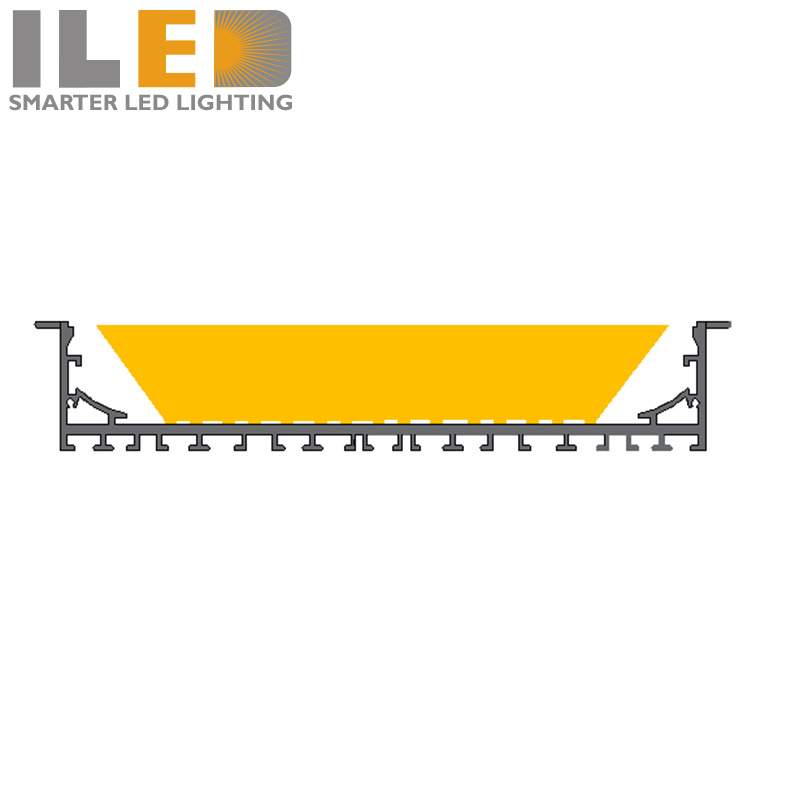 40*216散热灯槽铝材165mm开孔硬灯条散热外壳PC罩子堵头 弹簧卡子