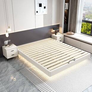 悬浮榻榻米床架子排骨架简约现代不带床头的双人全实木小户型床架