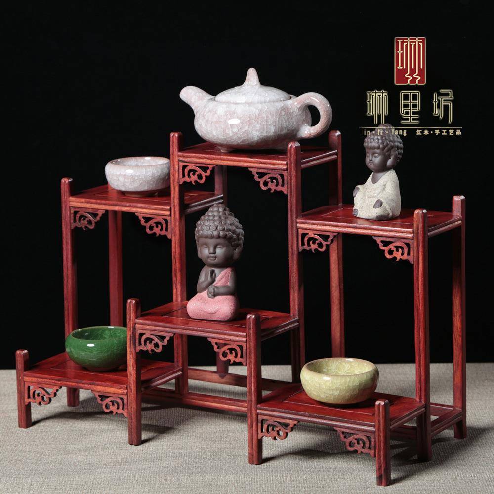 红酸枝博古架实木明清中式仿古实木架多宝阁摆架木质工艺品