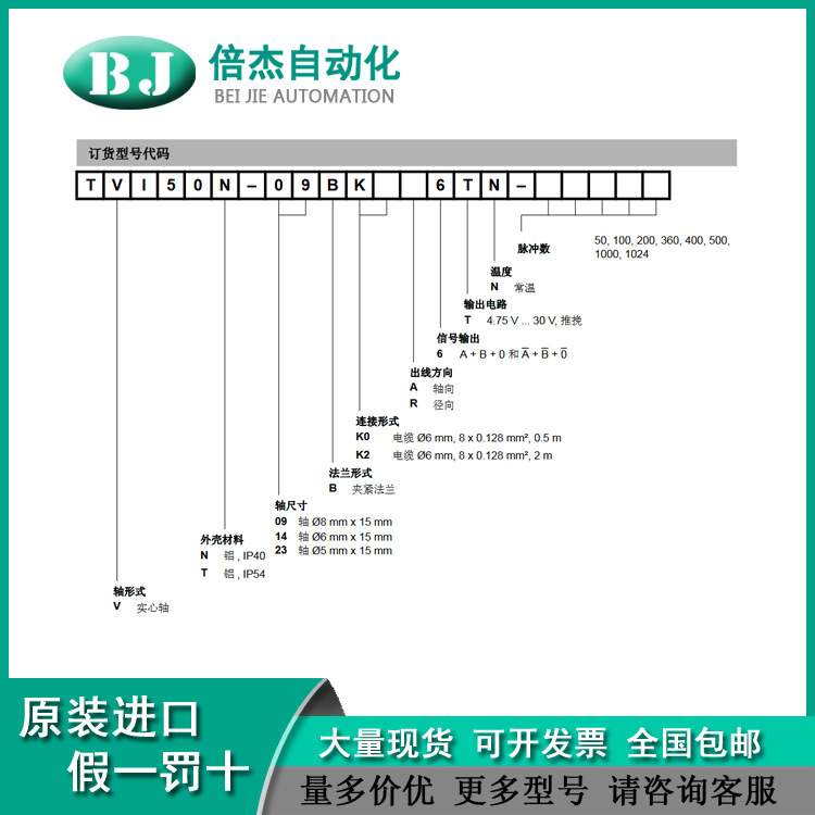 P*F增量旋转编码器TVI50T-09BK2R6TN-01000