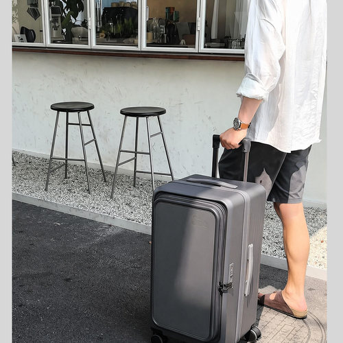 BINONE侧开PC万向轮旅游箱大容量
