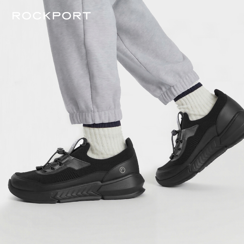 Rockport/乐步秋冬新款男鞋宽楦鞋一脚蹬闪穿鞋商务休闲运动鞋