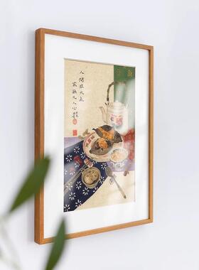 新中式原禅茶OYF意入户玄关装饰画木风葫芦壶书房民宿茶术室艺感