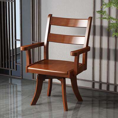 全实橡胶木古SMY复转旋椅茶几餐风椅扶手椅电脑椅家用