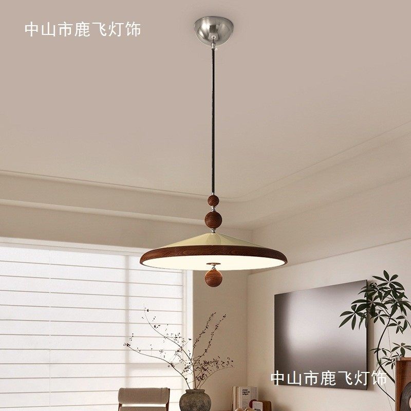中古美风式复古745胡桃木纹灯臂色创意飞碟吊餐厅吊灯简约吧台摇,家装灯饰光源,智能吊灯,淘宝优惠券,粉丝福利购,淘宝优惠卷