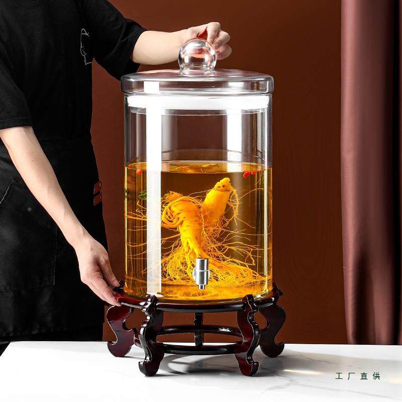 高档密封泡酒硼玻大璃瓶带龙头加厚容952量坛酒缸高硅泡酒酒专用,家居饰品,储物罐,淘宝优惠券,粉丝福利购,淘宝优惠卷