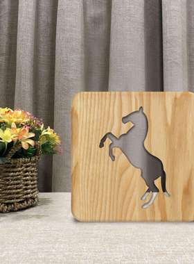 马造型跨S337境电子产品木质台灯小创意日用装饰夜灯F-T2331W