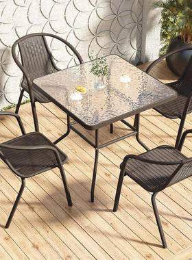 外桌椅231213阳桌台露天椅套件小户花园现代铁艺椅小茶桌几室外庭
